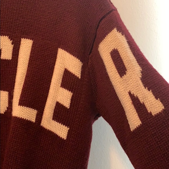 SOLD Moncler Logo Burgundy Sweater - Picture 3 of 12